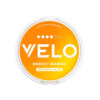 Premium VELO-Breezy-Mango functional energy pouch by ZestPulse, designed for instant focus and clarity, isolated on a clean background.