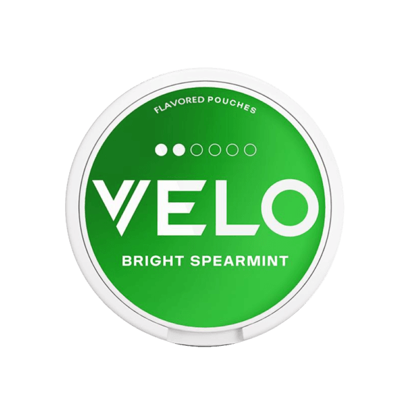 Premium VELO-Bright-Spearmint-Mini functional energy pouch by ZestPulse, designed for instant focus and clarity, isolated on a clean background.