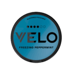 Premium VELO-Freezing-Peppermint functional energy pouch by ZestPulse, designed for instant focus and clarity, isolated on a clean background.