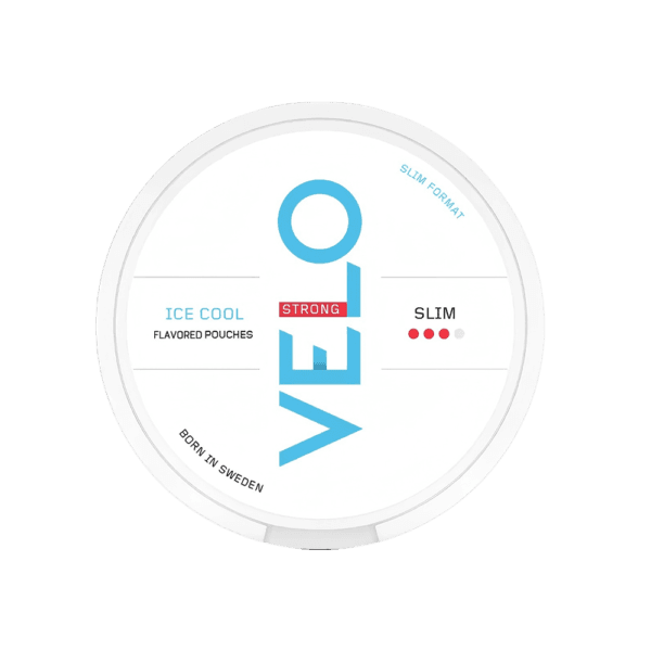 Premium VELO-Ice-Cool functional energy pouch by ZestPulse, designed for instant focus and clarity, isolated on a clean background.