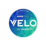 Premium VELO-Icy-Berries functional energy pouch by ZestPulse, designed for instant focus and clarity, isolated on a clean background.