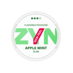 Premium ZYN-Apple-Mint functional energy pouch by ZestPulse, designed for instant focus and clarity, isolated on a clean background.