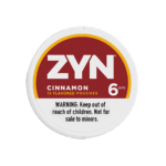 Premium ZYN-Cinnamon functional energy pouch by ZestPulse, designed for instant focus and clarity, isolated on a clean background.