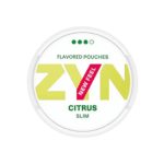 Premium ZYN-Citrus-Eu functional energy pouch by ZestPulse, designed for instant focus and clarity, isolated on a clean background.