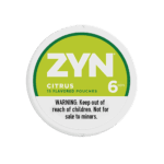 Premium ZYN-Citrus functional energy pouch by ZestPulse, designed for instant focus and clarity, isolated on a clean background.