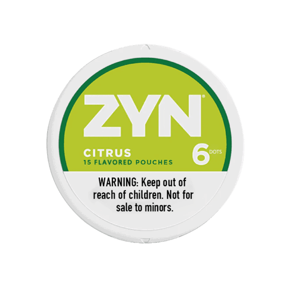 Premium ZYN-Citrus functional energy pouch by ZestPulse, designed for instant focus and clarity, isolated on a clean background.