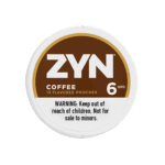 Premium ZYN-Coffee functional energy pouch by ZestPulse, designed for instant focus and clarity, isolated on a clean background.