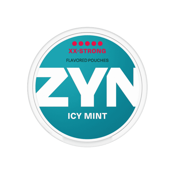 Premium ZYN-Icy-Mint functional energy pouch by ZestPulse, designed for instant focus and clarity, isolated on a clean background.