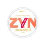 Premium ZYN-Lemon-Spritz functional energy pouch by ZestPulse, designed for instant focus and clarity, isolated on a clean background.