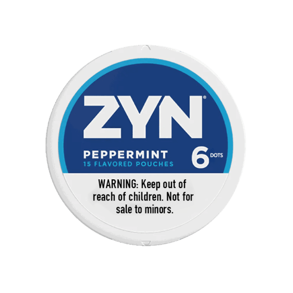 Premium ZYN-Peppermint functional energy pouch by ZestPulse, designed for instant focus and clarity, isolated on a clean background.