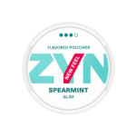 Premium ZYN-Spearmint-Eu functional energy pouch by ZestPulse, designed for instant focus and clarity, isolated on a clean background.