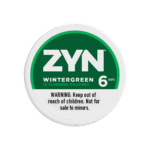 Premium ZYN-Wintergreen functional energy pouch by ZestPulse, designed for instant focus and clarity, isolated on a clean background.